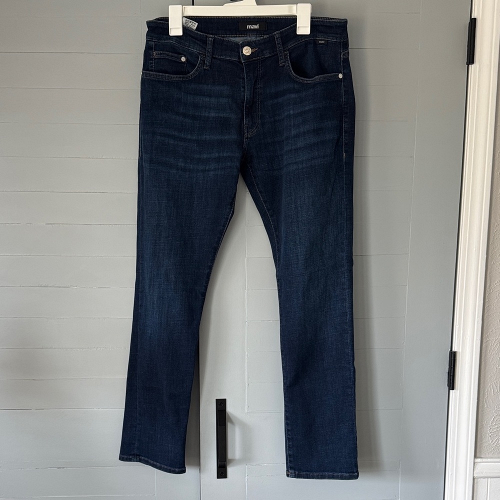 Mavi Dark Blue Straight Leg Jeans